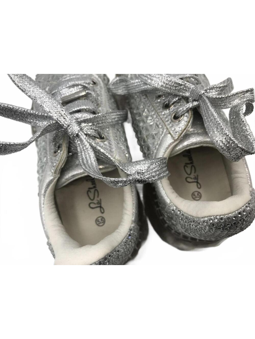 La Seelah  Kids Shoes Size 5.5 White with Ringstones - Picture 7 of 10